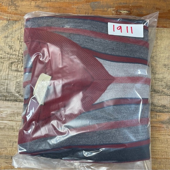 Montechiaro Made in Italy V neck Men's Sweater XL Merino wool - Picture 10 of 10